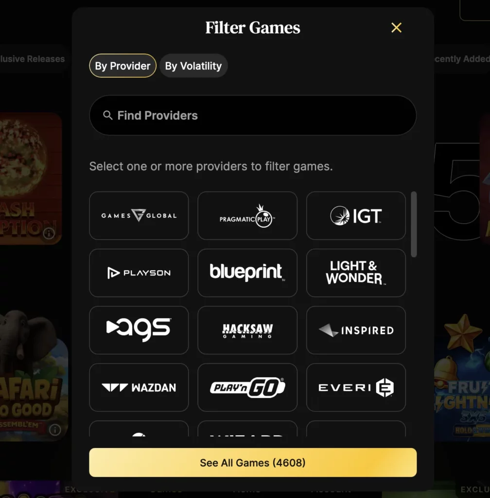 Game Providers at Betty Casino