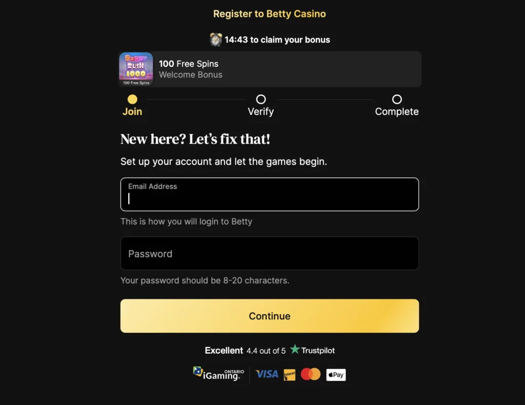 How to Register at Betty?