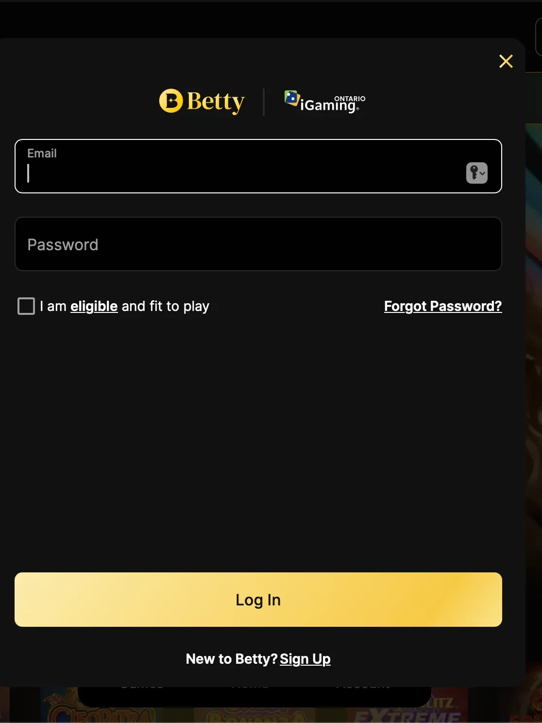 Betty App Features for Casino Players